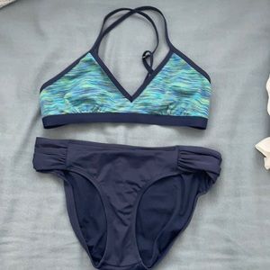 Atleta navy and green colored bikini set!